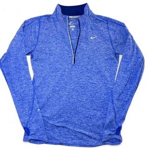 Women’s Nike Heathered Blue Dri-FIT 1/4 Zip Long Sleeve